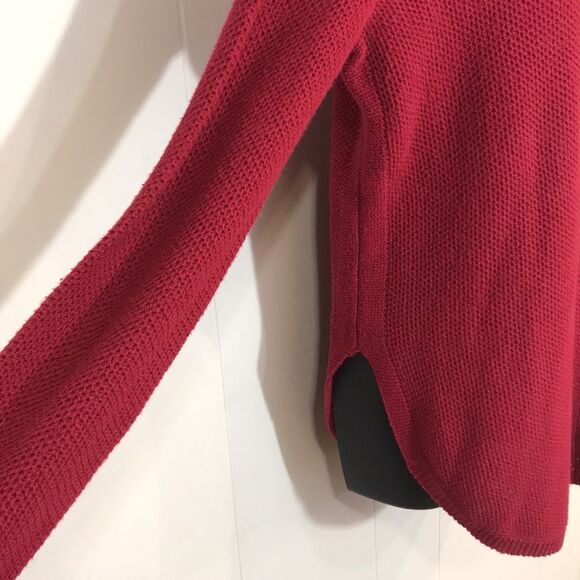 𝅺lucky Brand Red Lightweight Crowl Neck Sweater Small - Picture 3 of 5